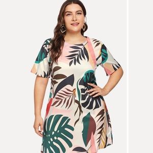 SHEIN | Plus Foliage Print dress NWOT